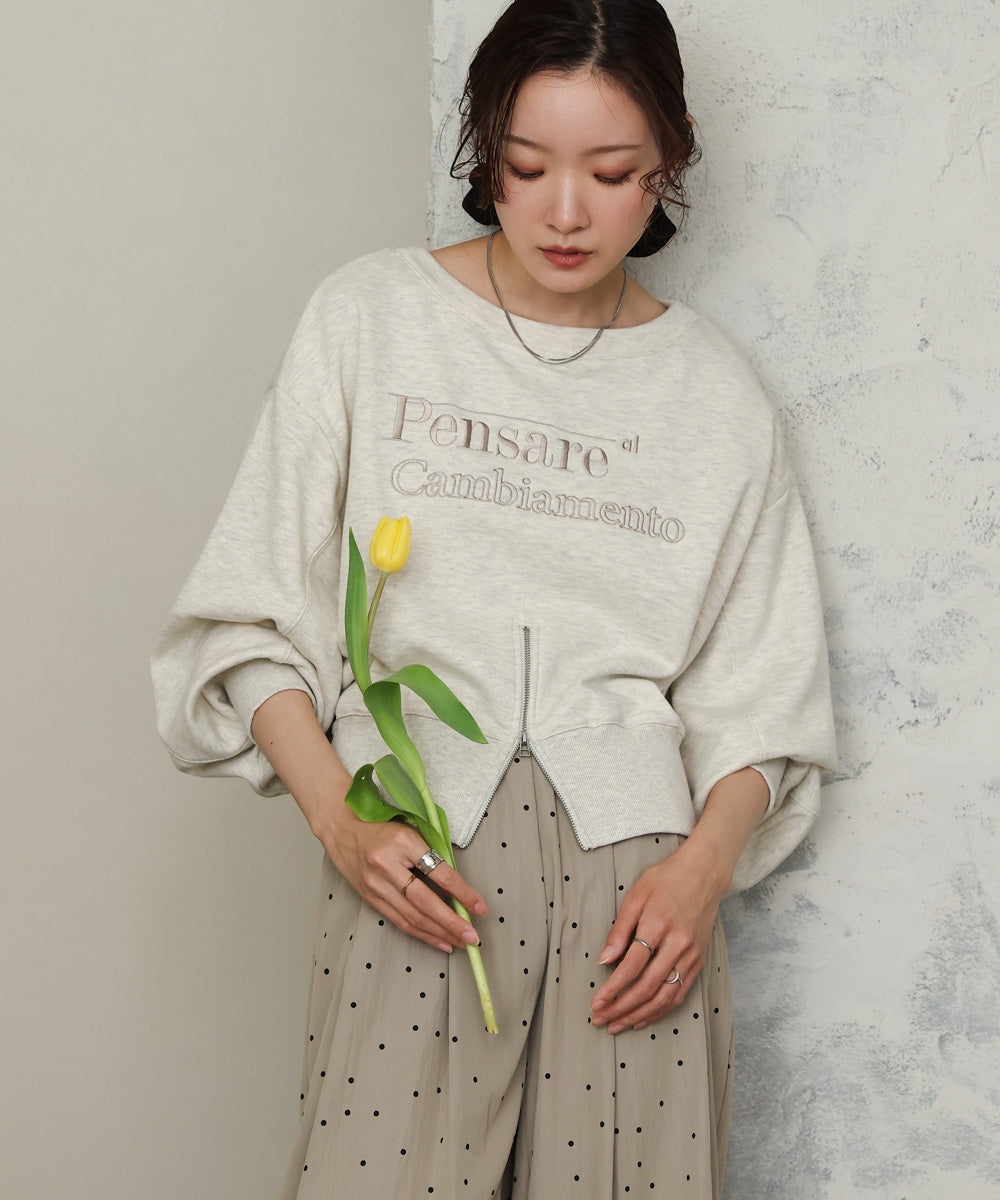 前後２WAYロゴジップスウェットトップス