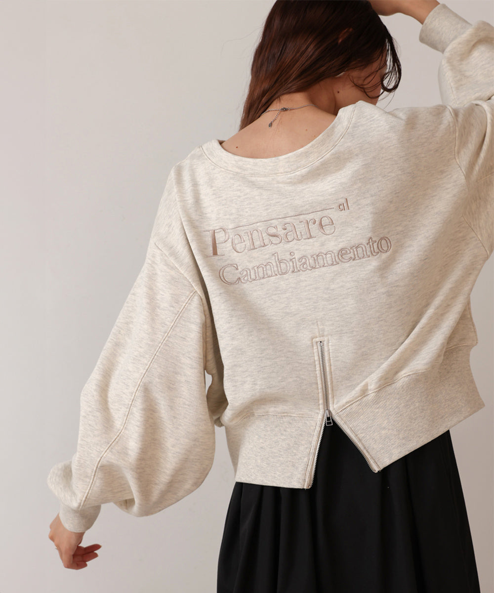 前後２WAYロゴジップスウェットトップス
