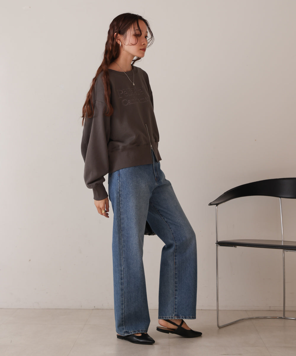 前後２WAYロゴジップスウェットトップス