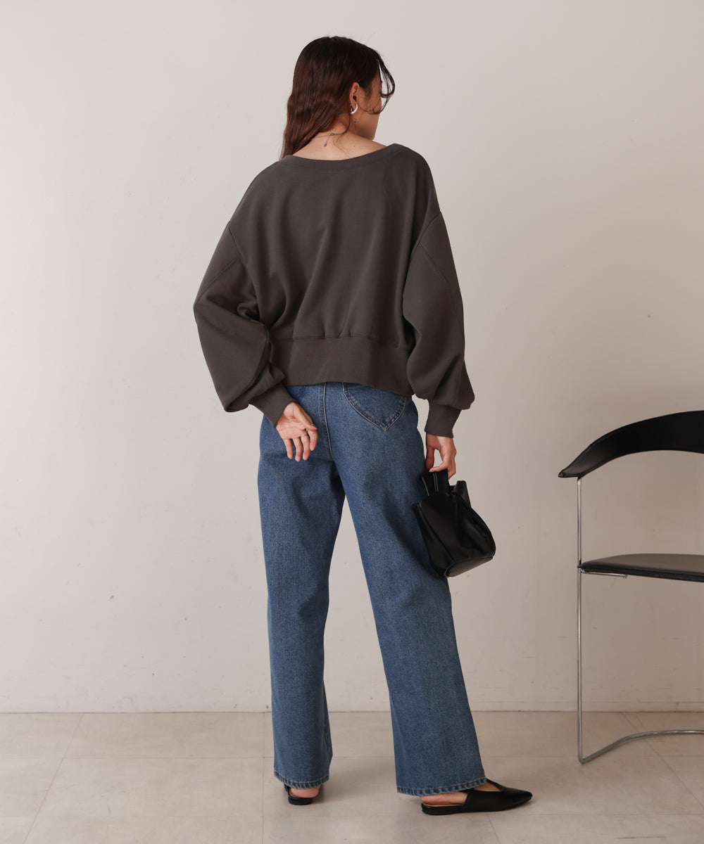 前後２WAYロゴジップスウェットトップス