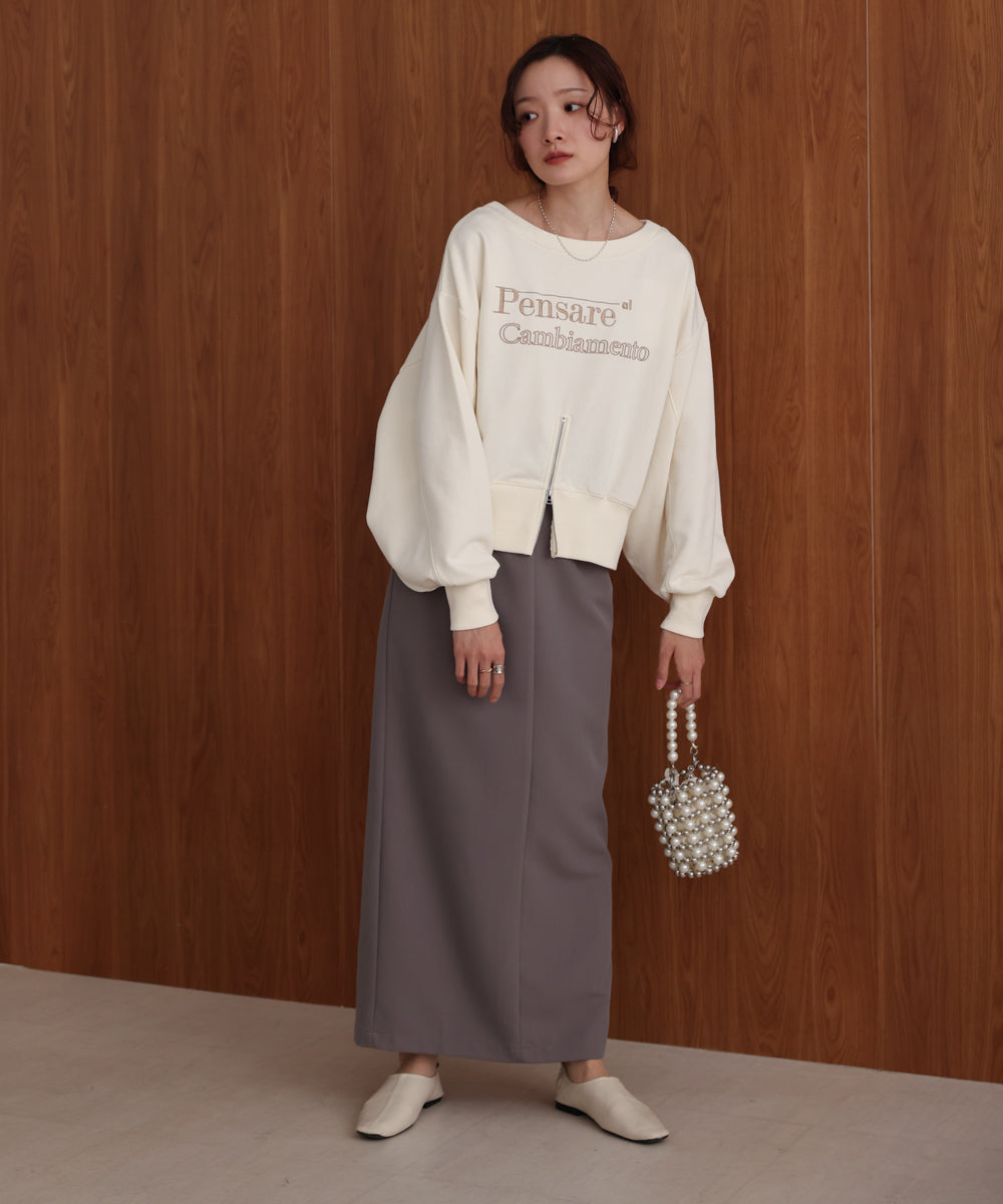 前後２WAYロゴジップスウェットトップス