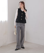 ペプラムスポンディッシュニットベスト