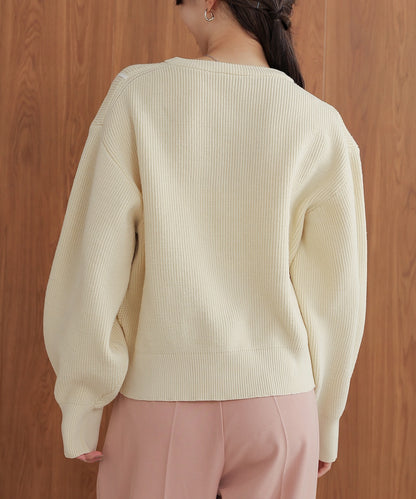 wave line spondish knit cardigan