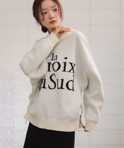 logo knit pullover