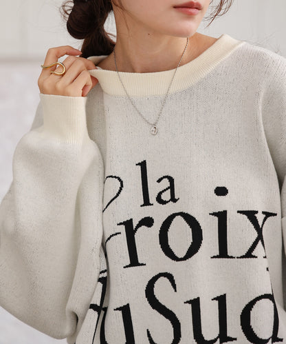 logo knit pullover