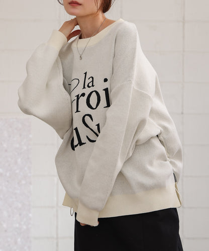 logo knit pullover