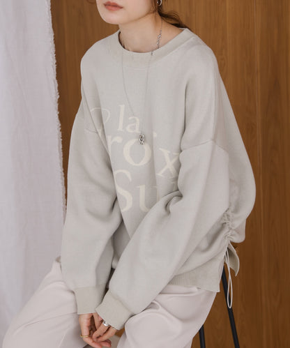 logo knit pullover