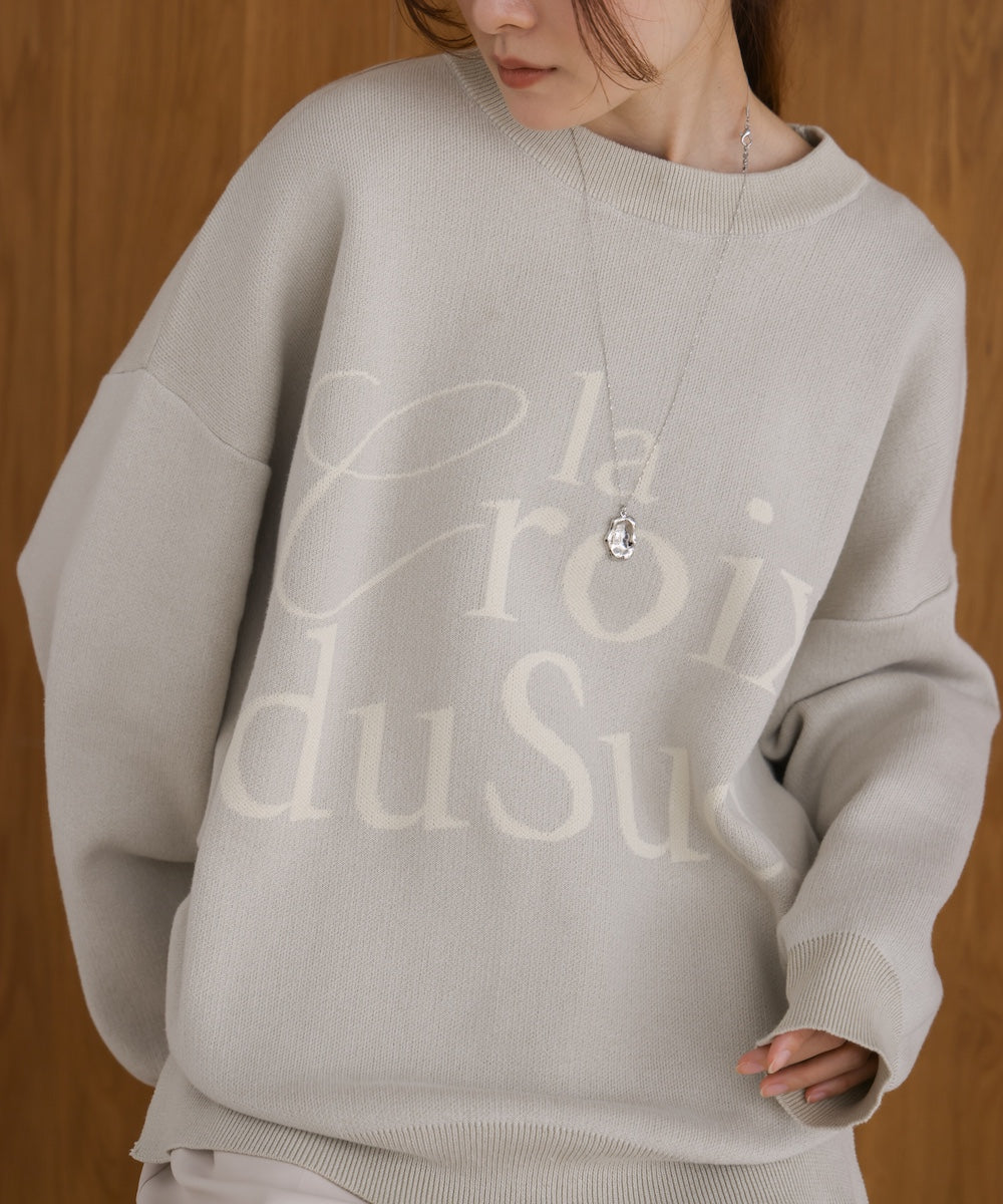 logo knit pullover