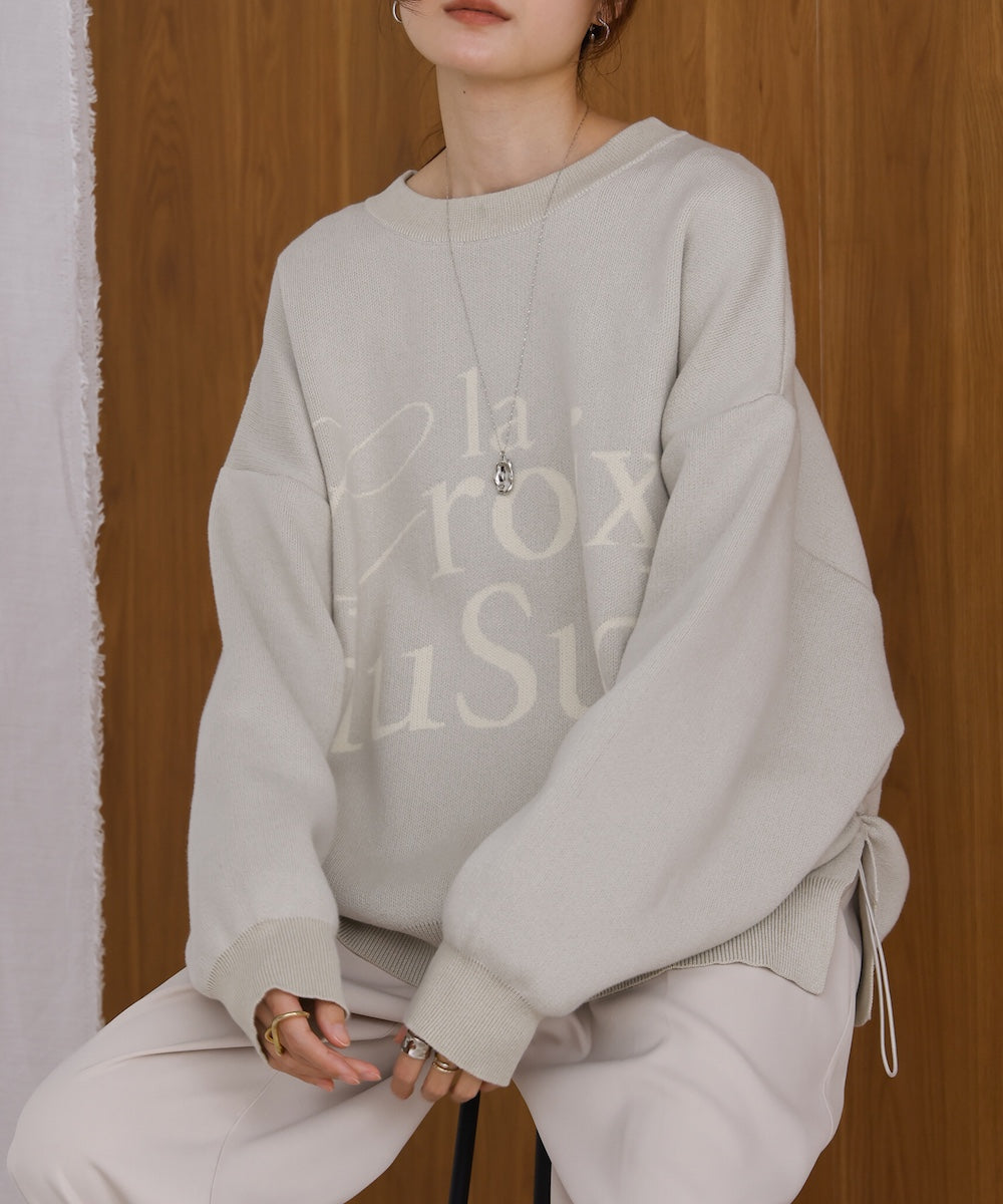 logo knit pullover