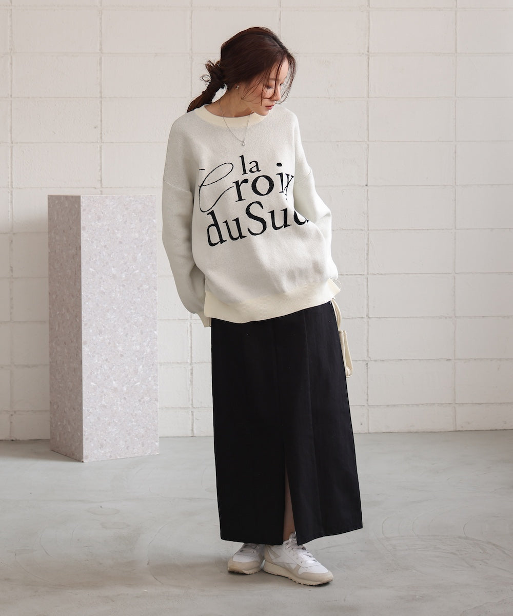 logo knit pullover