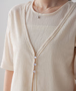 フェイクレイヤードカーディガントップス