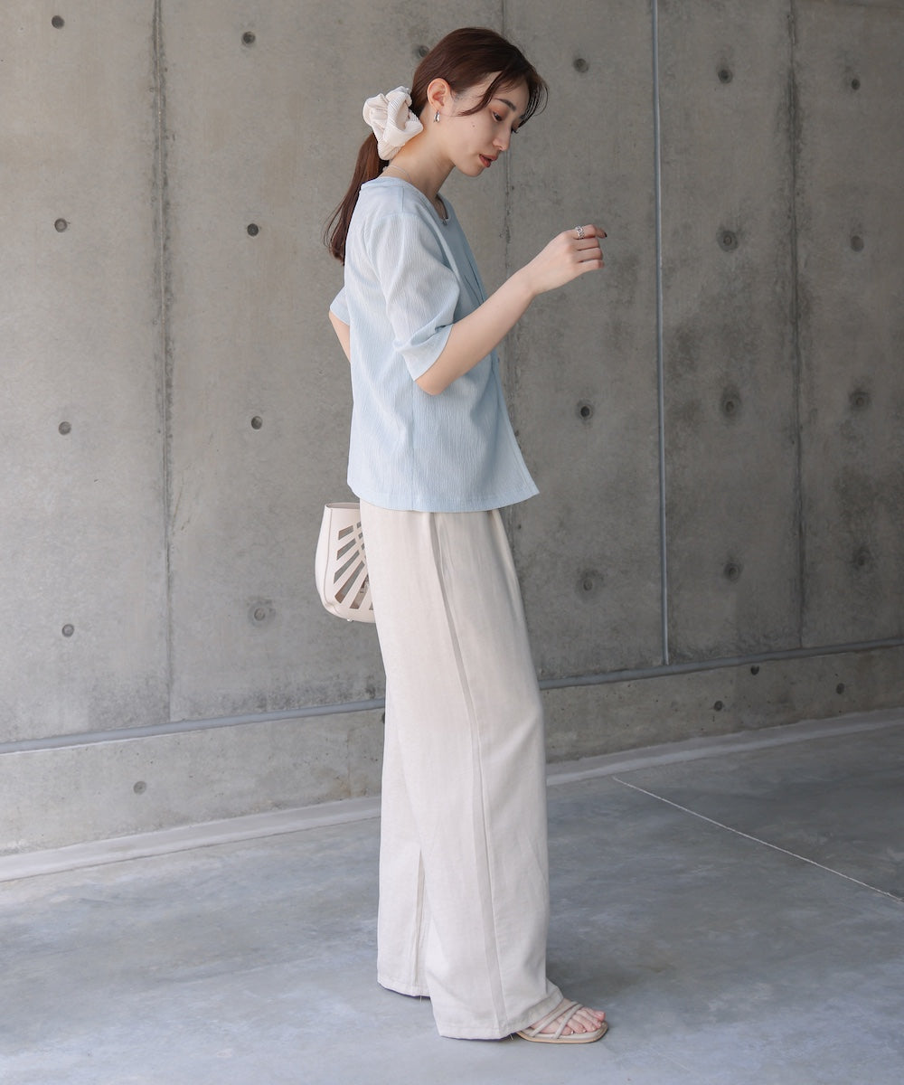 フェイクレイヤードカーディガントップス