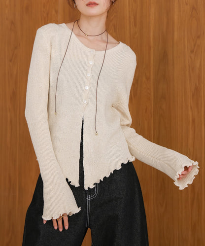 hemmellow slit cardigan