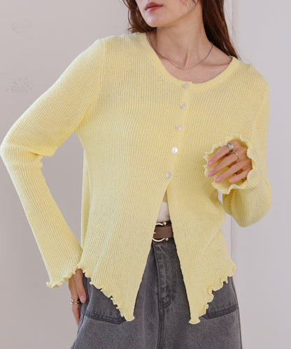 hemmellow slit cardigan