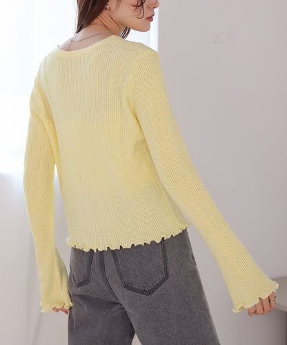 hemmellow slit cardigan