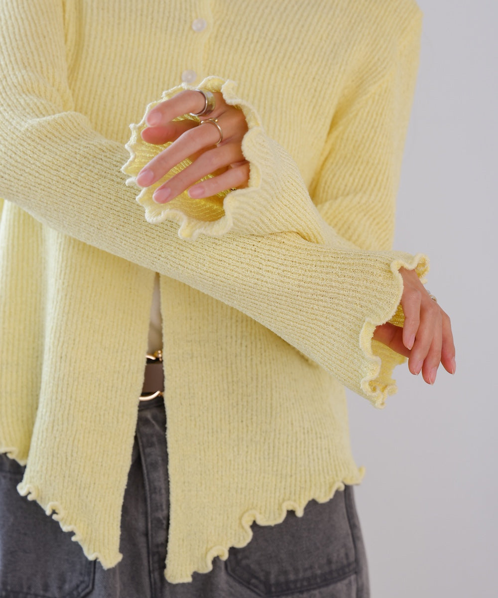 hemmellow slit cardigan