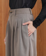 【S・Mサイズ展開】フロントタックワイドパンツ