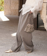 【S・Mサイズ展開】フロントタックワイドパンツ