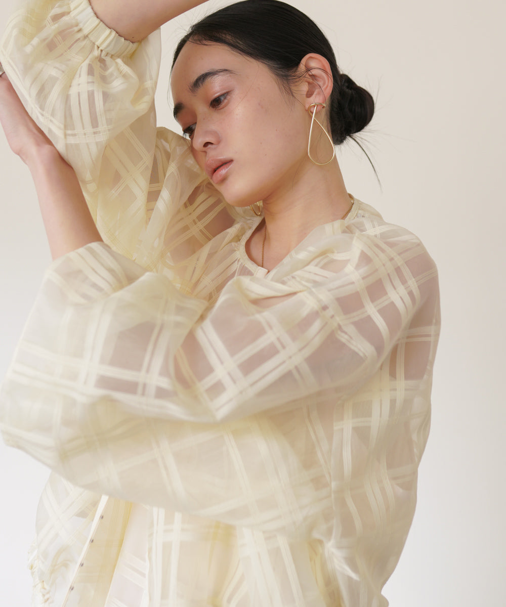 シアーチェックブルゾン