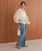 シアーチェックブルゾン