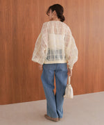 シアーチェックブルゾン