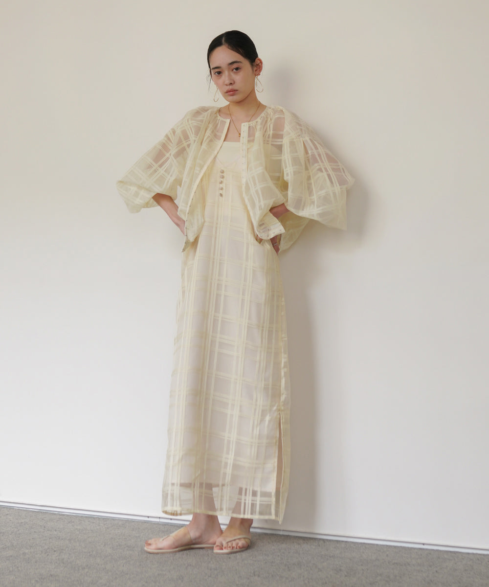 シアーチェックブルゾン