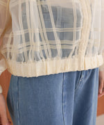 シアーチェックブルゾン