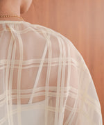 シアーチェックブルゾン