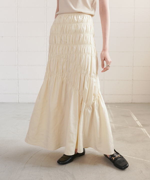 シャーリングギャザースカート