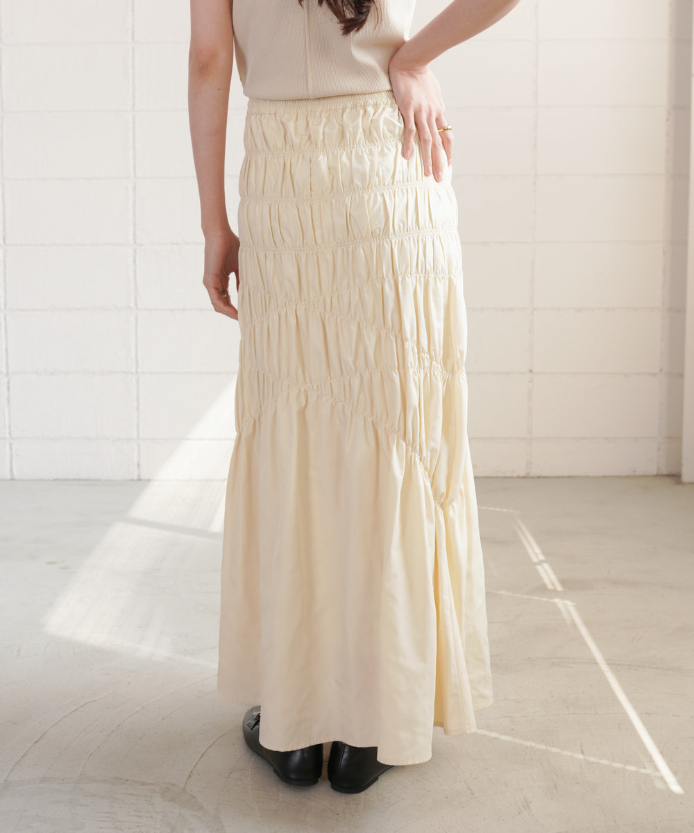 シャーリングギャザースカート