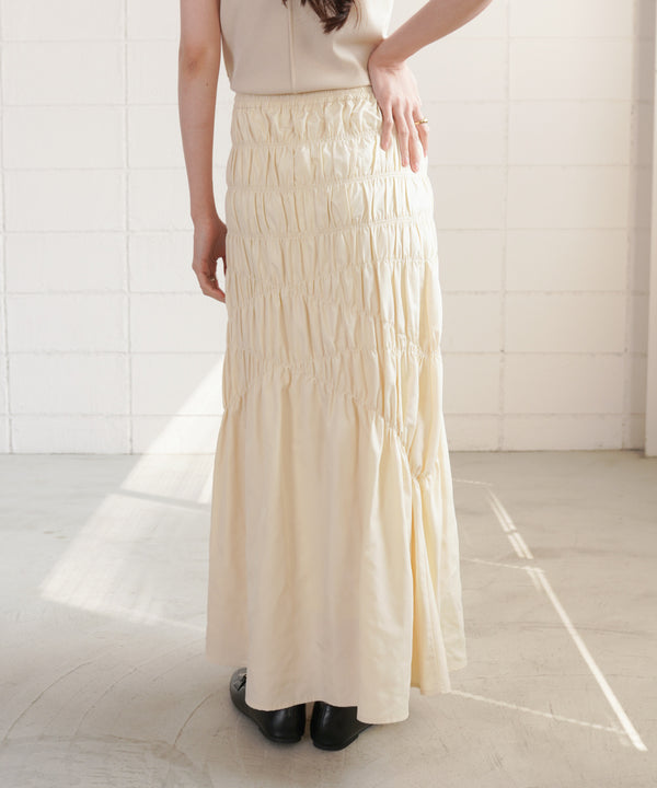 シャーリングギャザースカート