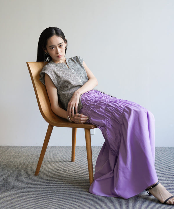 シャーリングギャザースカート