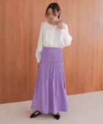 シャーリングギャザースカート