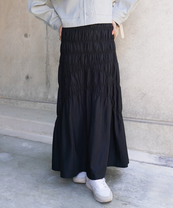 シャーリングギャザースカート