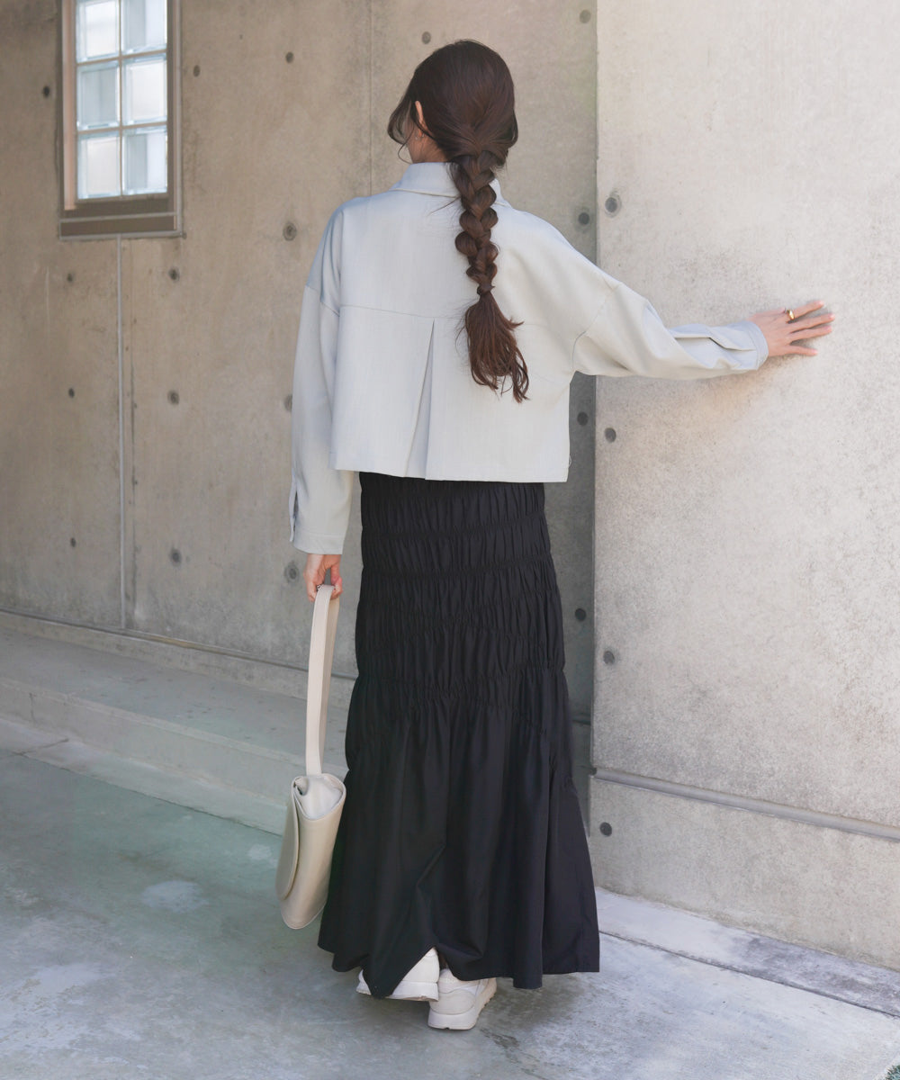 シャーリングギャザースカート