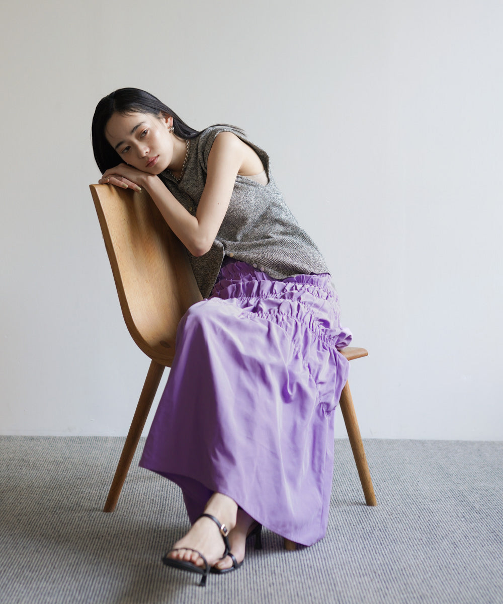 シャーリングギャザースカート