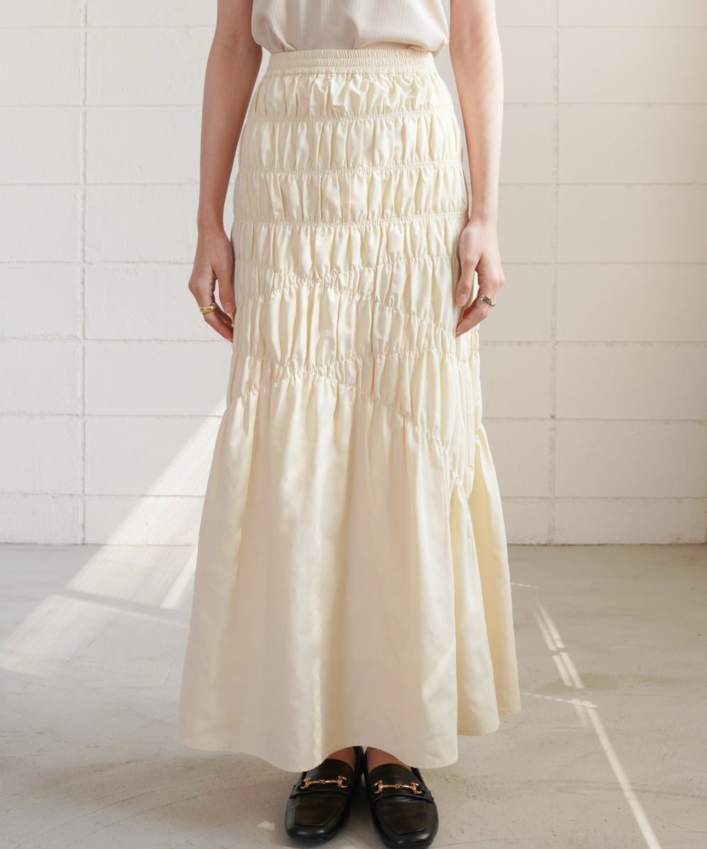 シャーリングギャザースカート