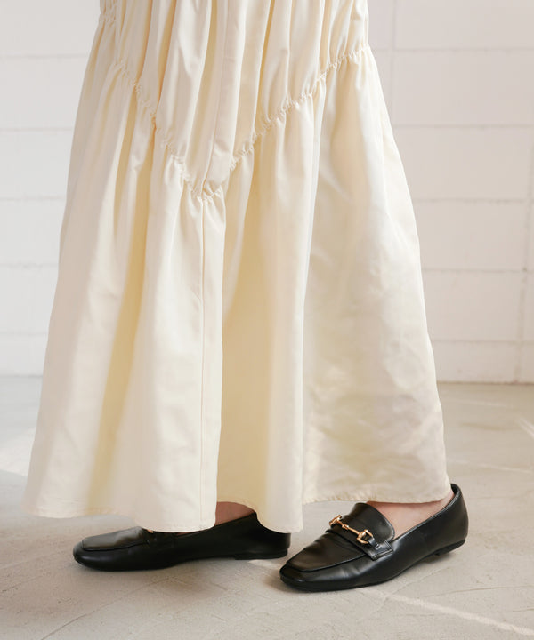 シャーリングギャザースカート