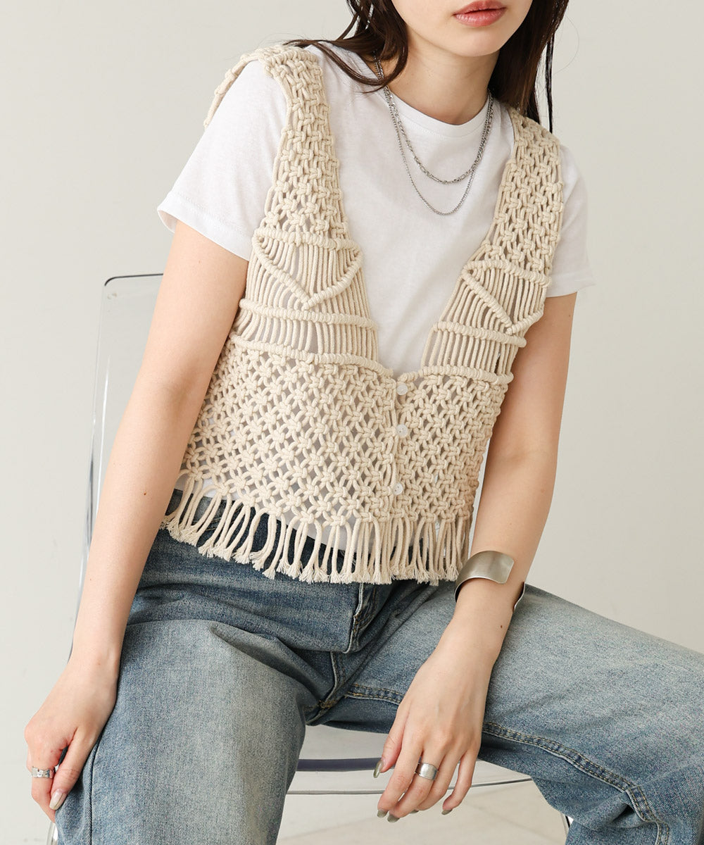 マクラメベスト