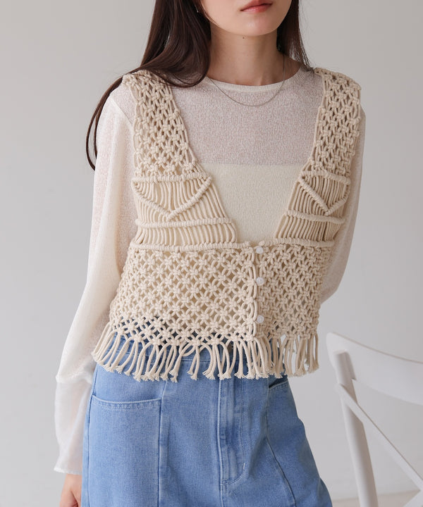 マクラメベスト