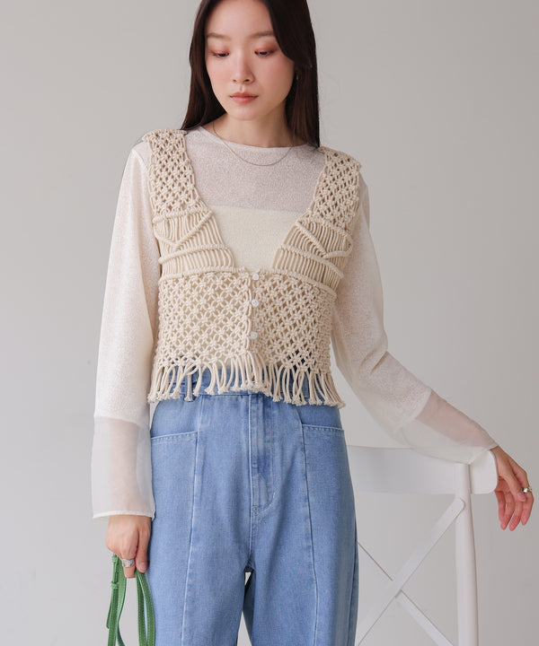 マクラメベスト