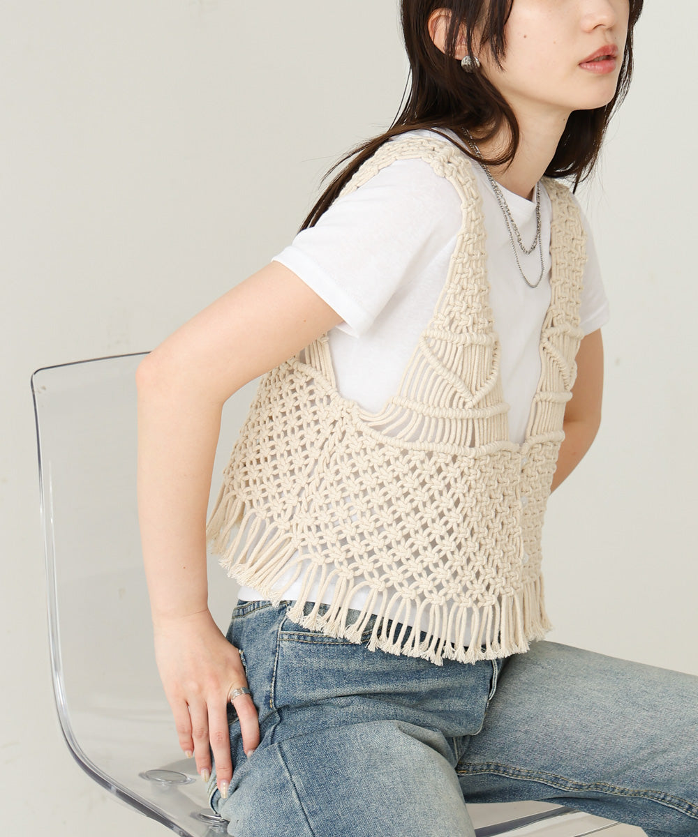 マクラメベスト