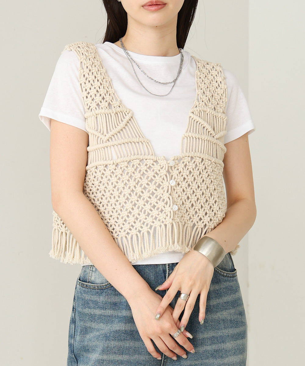 マクラメベスト