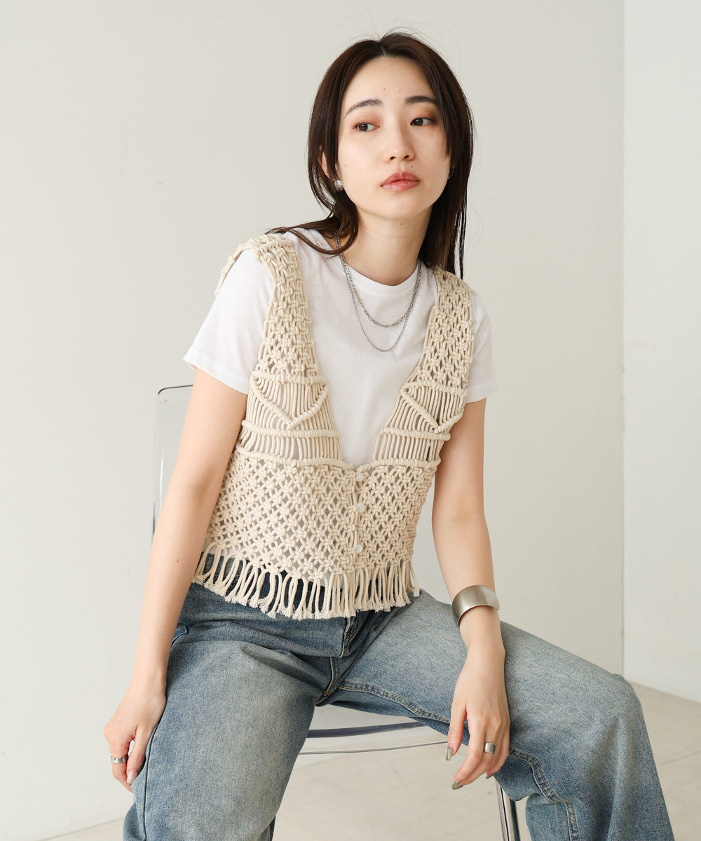 マクラメベスト