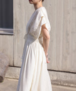 【S・Mサイズ展開】フロント刺繍ウエストシャーリングワンピース