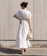 【S・Mサイズ展開】フロント刺繍ウエストシャーリングワンピース