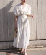 【S・Mサイズ展開】フロント刺繍ウエストシャーリングワンピース