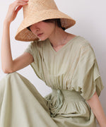 【S・Mサイズ展開】フロント刺繍ウエストシャーリングワンピース