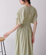 【S・Mサイズ展開】フロント刺繍ウエストシャーリングワンピース