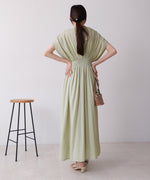 【S・Mサイズ展開】フロント刺繍ウエストシャーリングワンピース